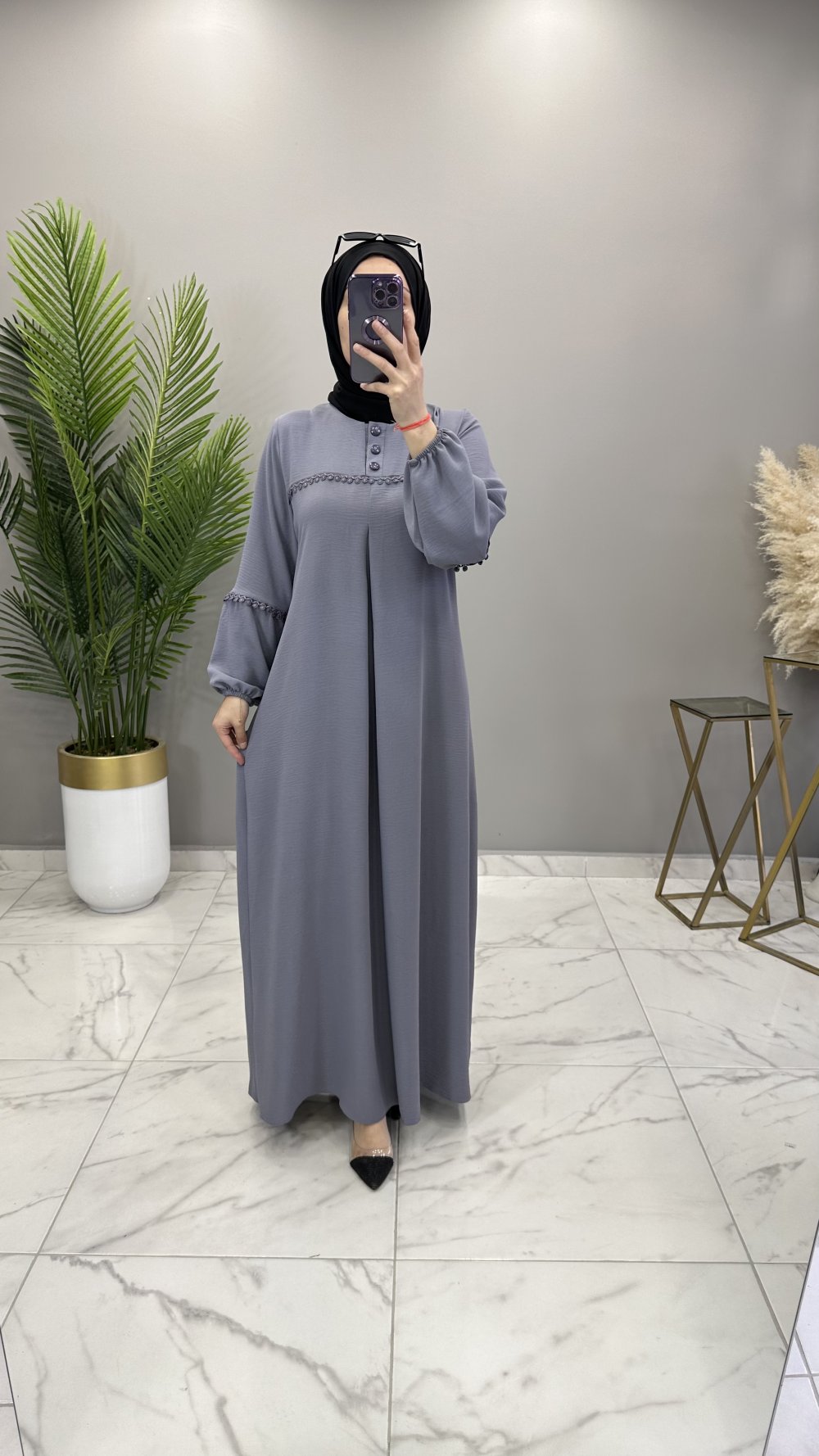 Handan Elbise Gri — Gri