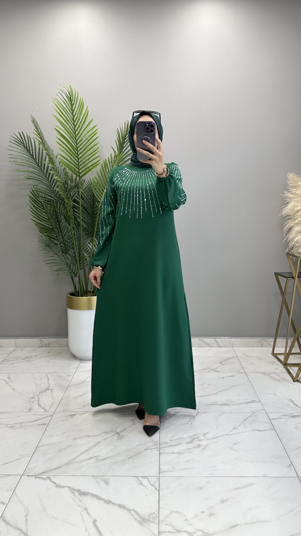 Nuran Abiye Elbise Zümrüt — Zümrüt