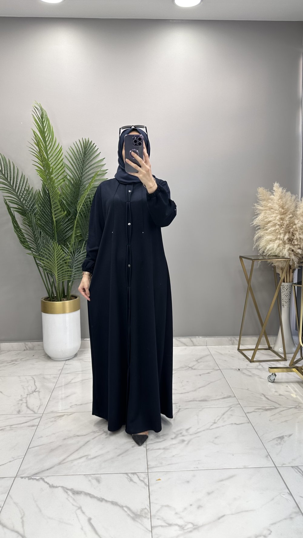 Seyran Elbise Siyah — Lacivert
