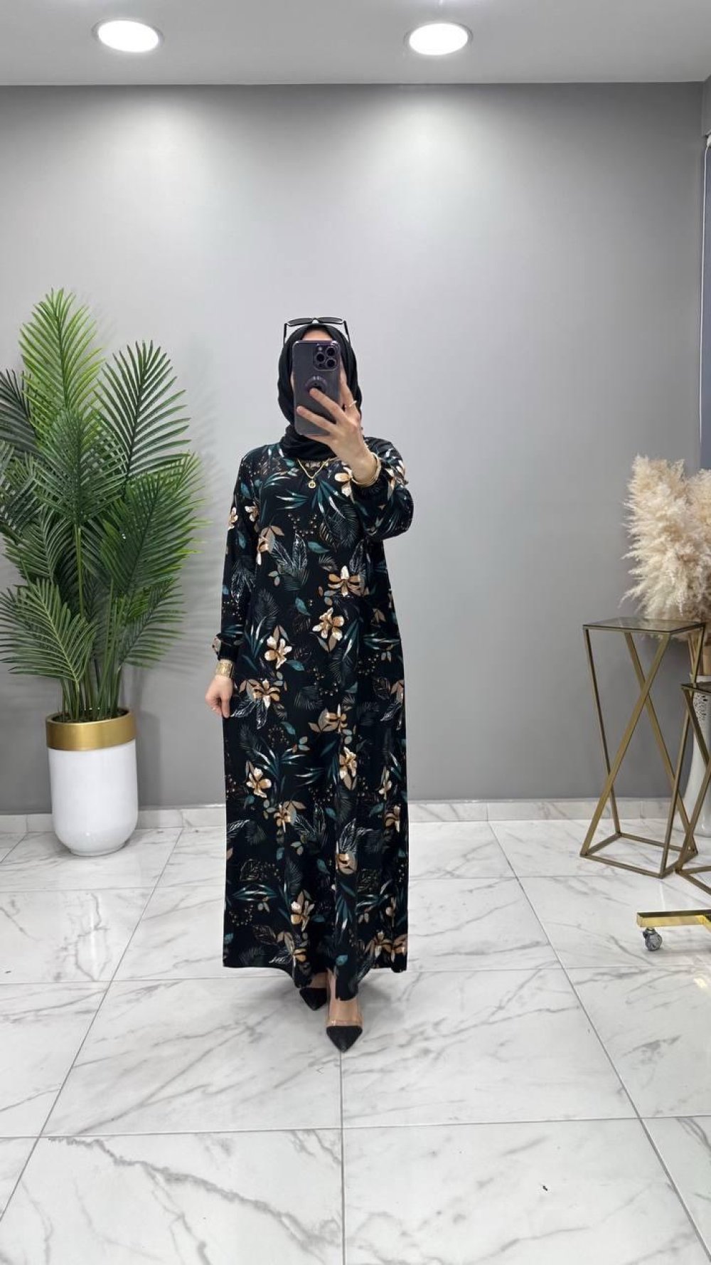 Gülben Elbise Siyah — Siyah