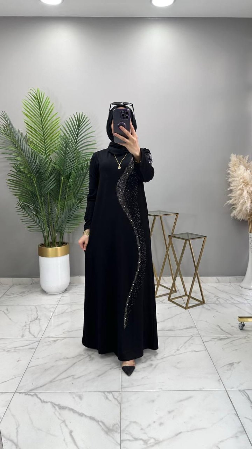 Zeyna Abiye Elbise Siyah — Siyah