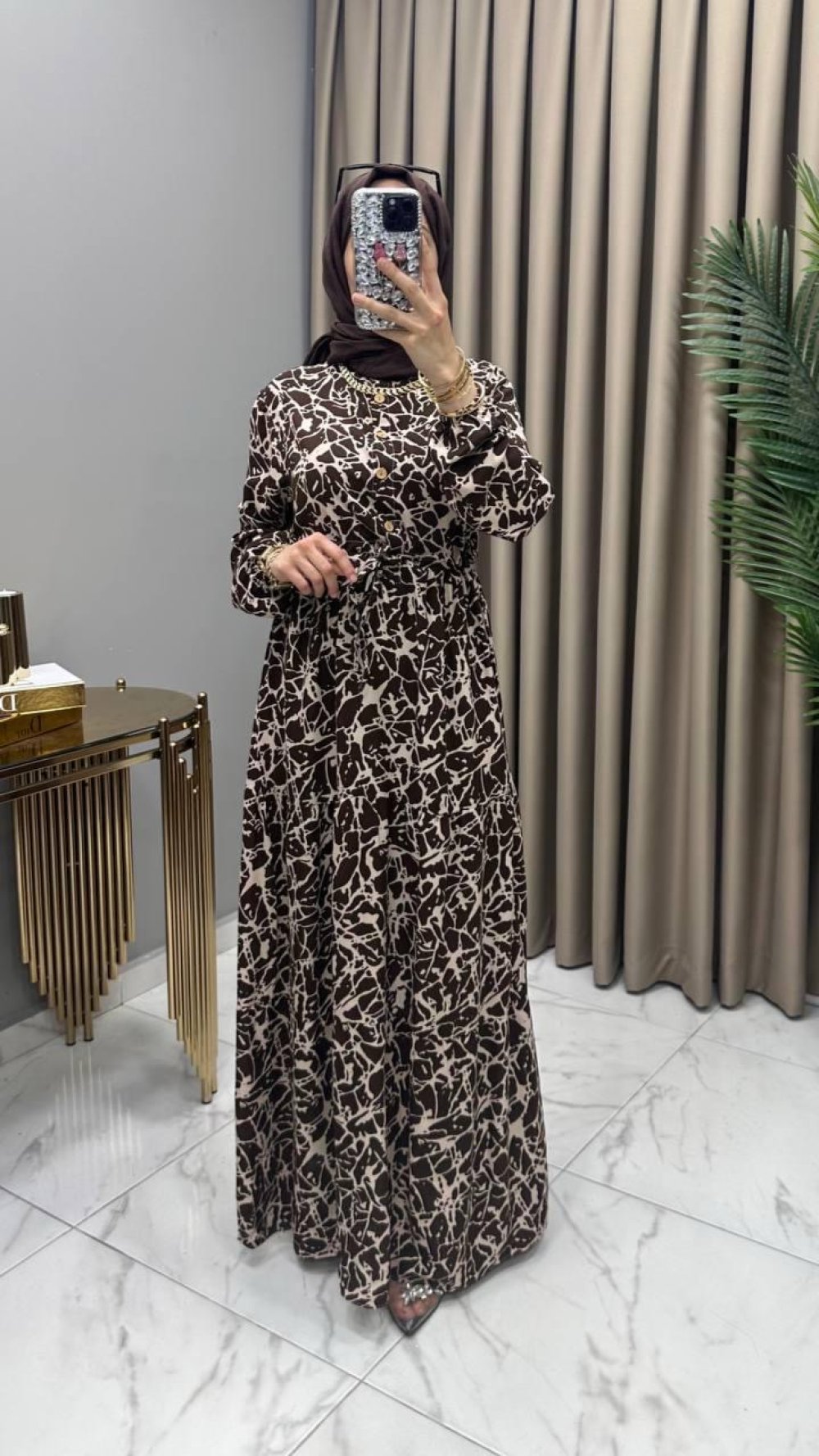 Bahar Elbise Kahve — Kahverengi