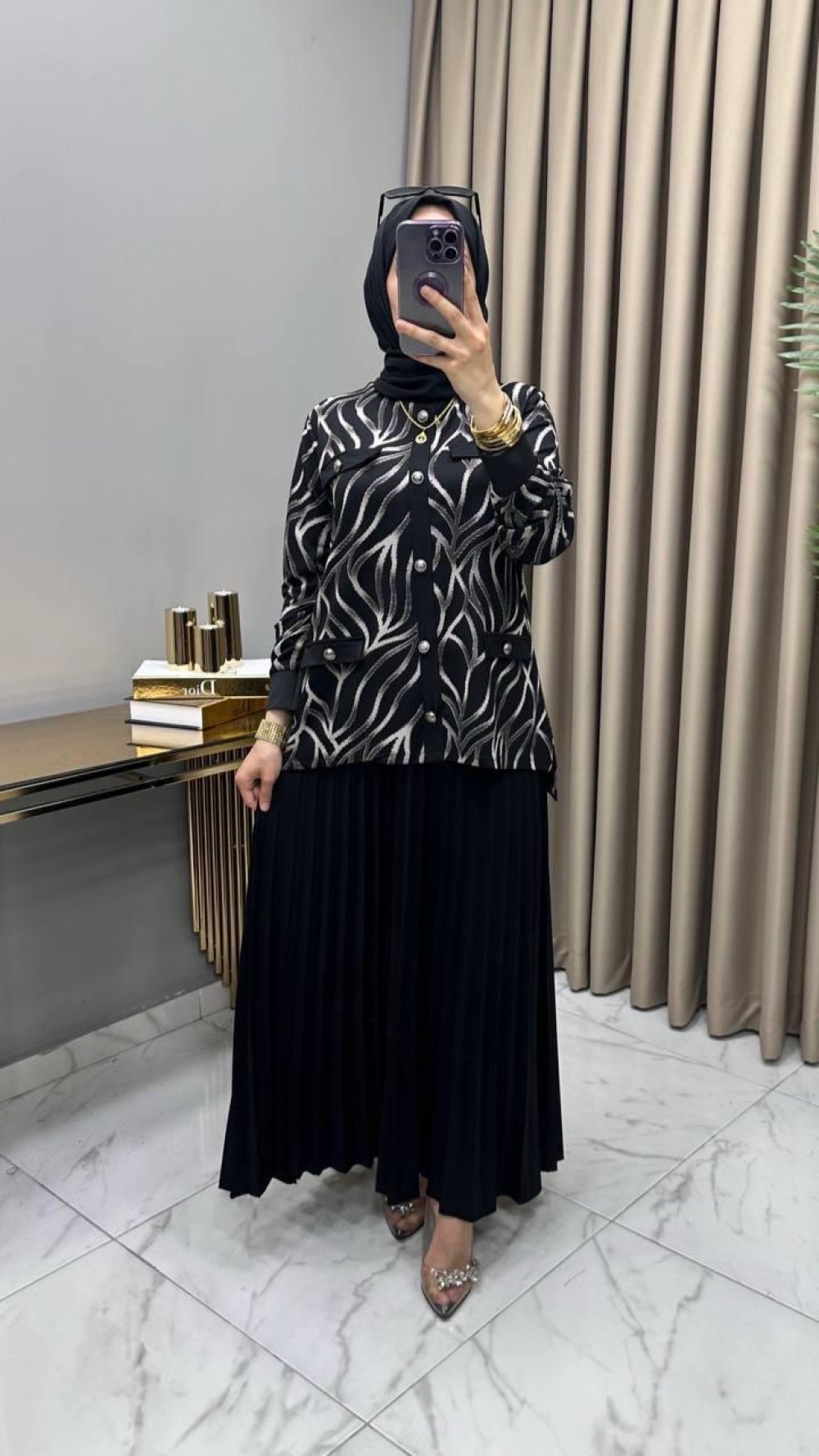 Dora Etekli Takım Siyah — Siyah