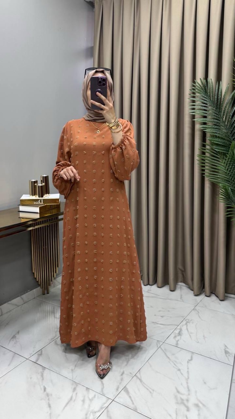 Gülru Elbise Turuncu — Turuncu