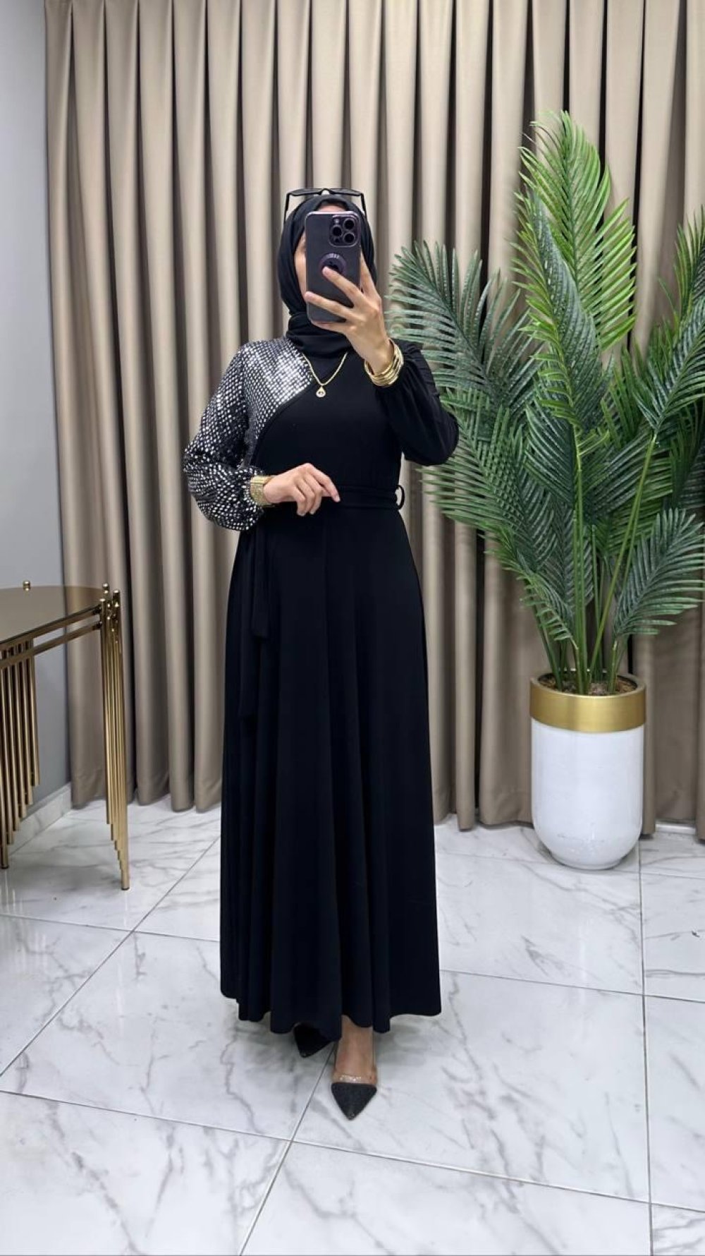 Serap Abiye Elbise Siyah — Siyah