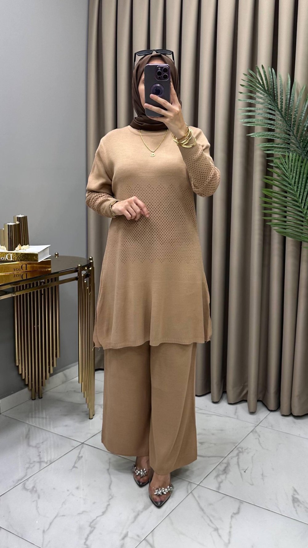 Yağmur Triko Takım Taba — Taba