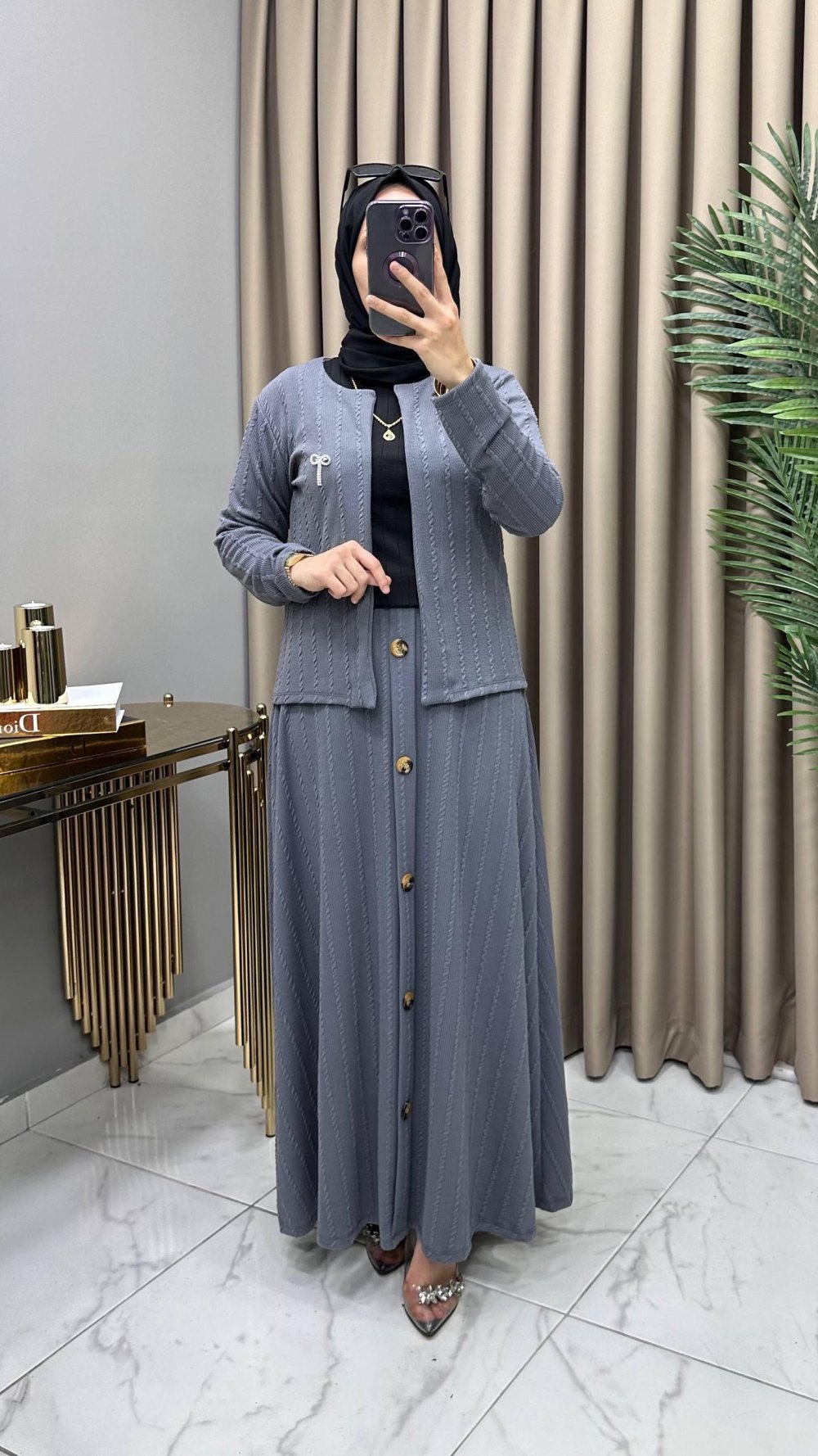 Selin Etekli Takım Siyah — Füme