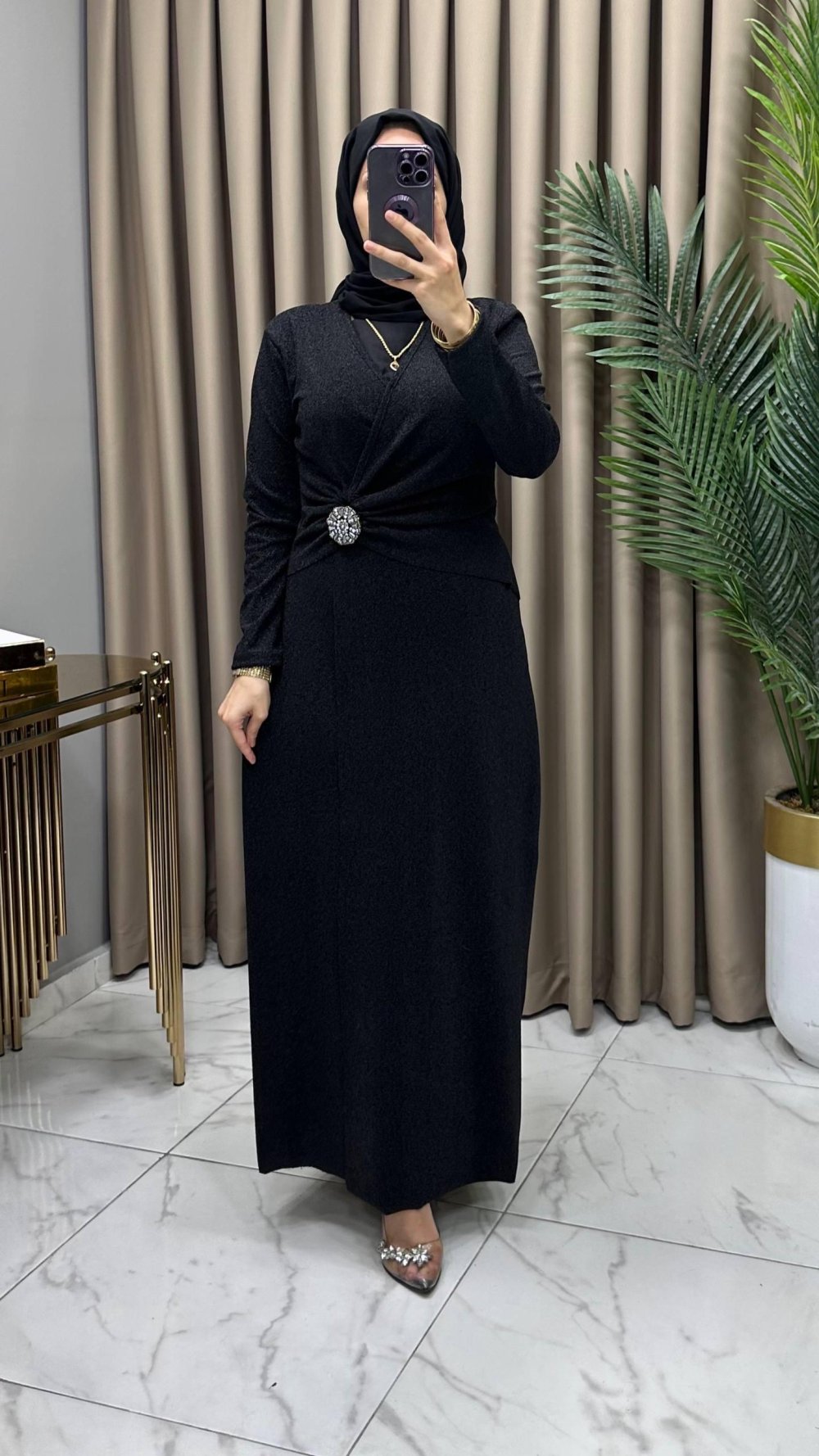 Özüm Abiye Elbise Siyah — Siyah