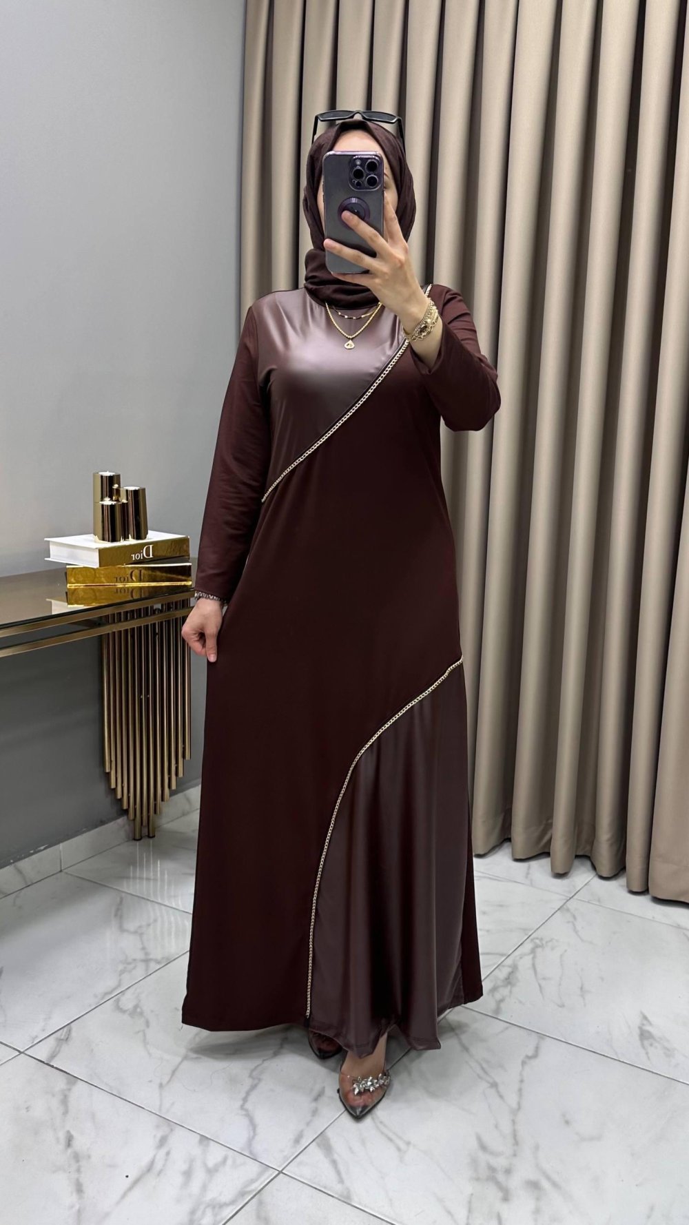 Hatun Elbise Kahve — Kahverengi