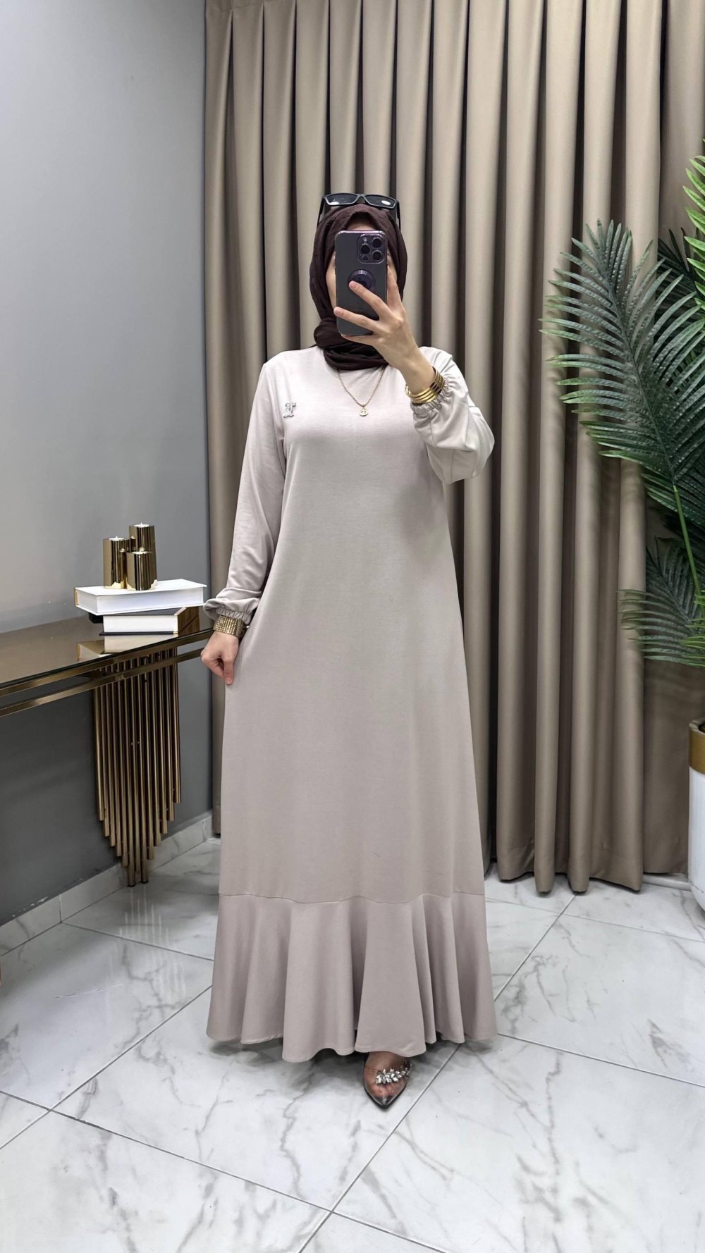 Yonca Elbise Broş Hediyeli Taş — Taş Rengi