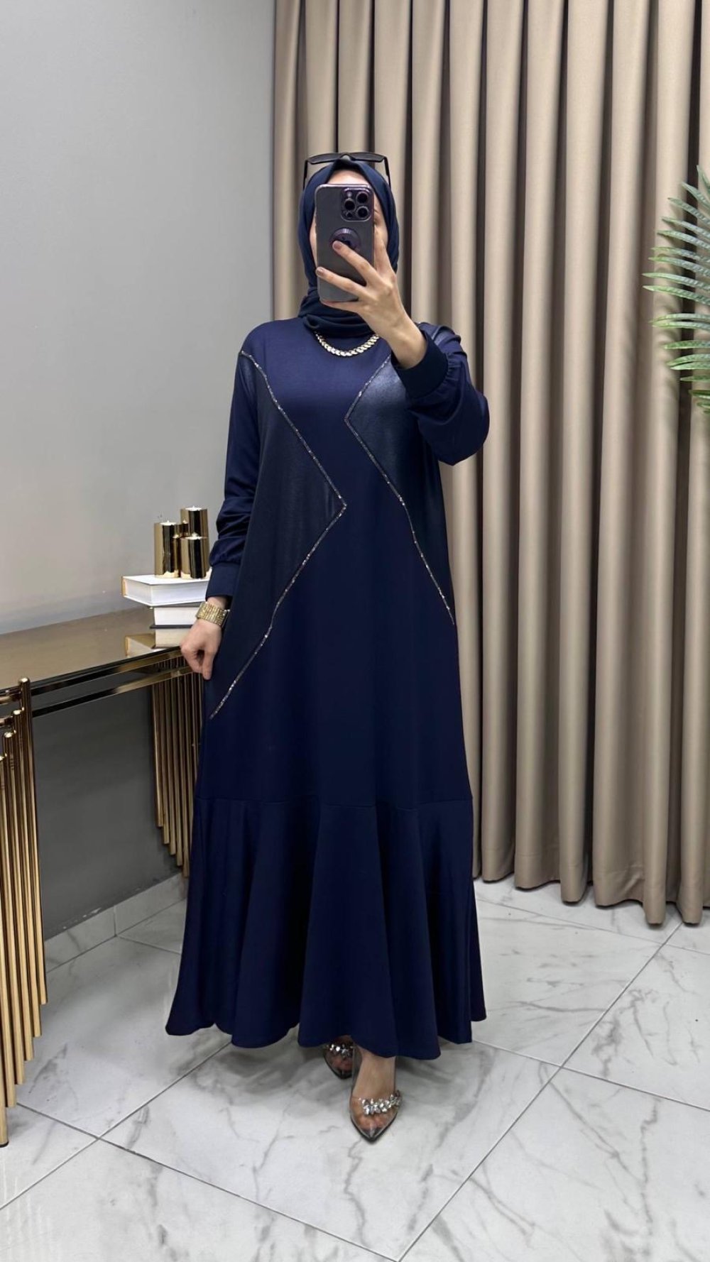 Afra Abiye Elbise Lacivert — Lacivert