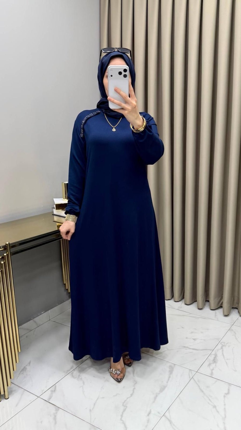 Yüsra Elbise Lacivert — Lacivert