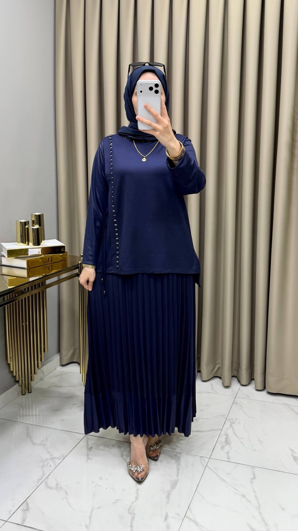 Helen Etekli Takım Lacivert — Lacivert