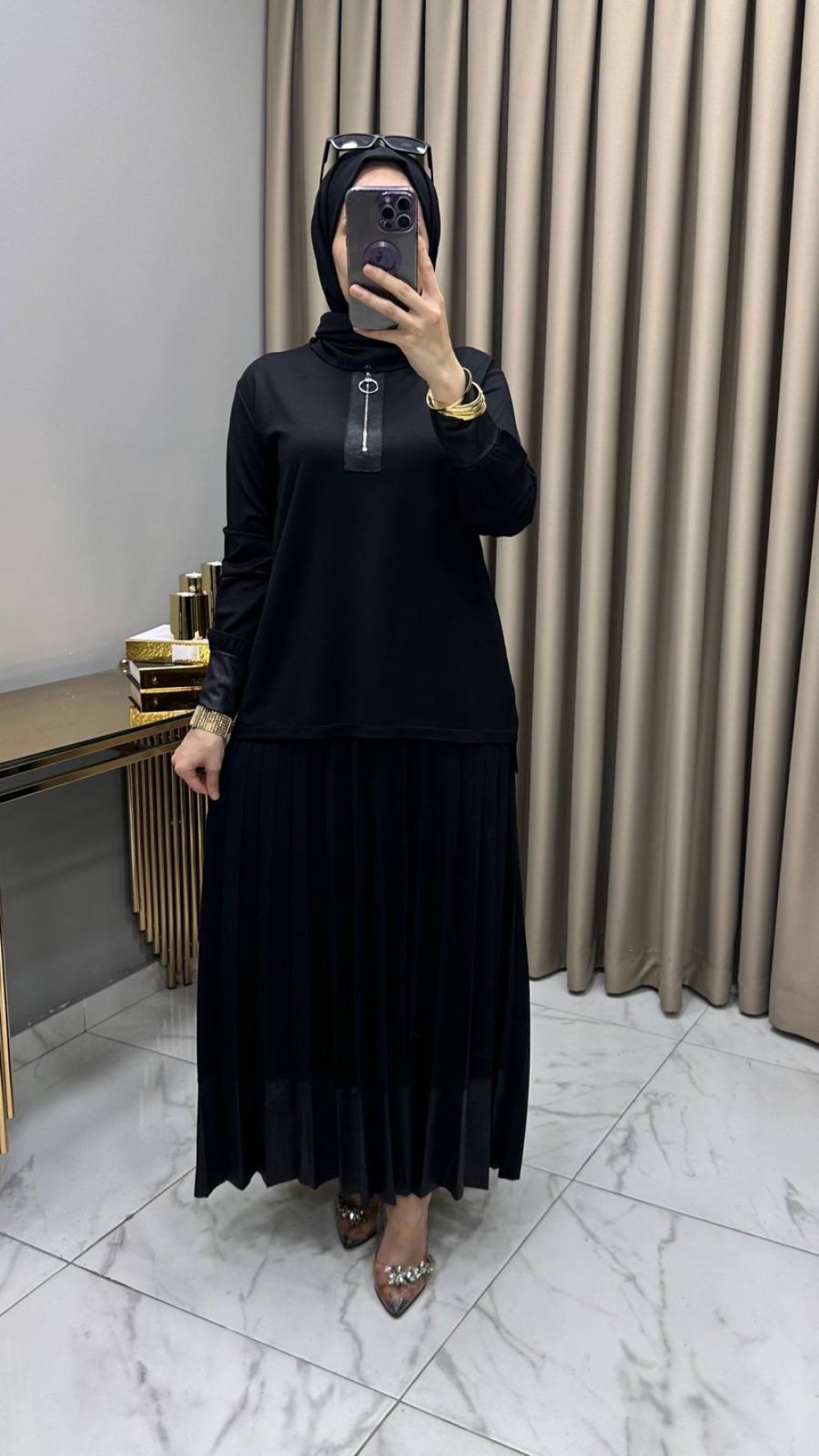 Begonya Takım Siyah — Siyah