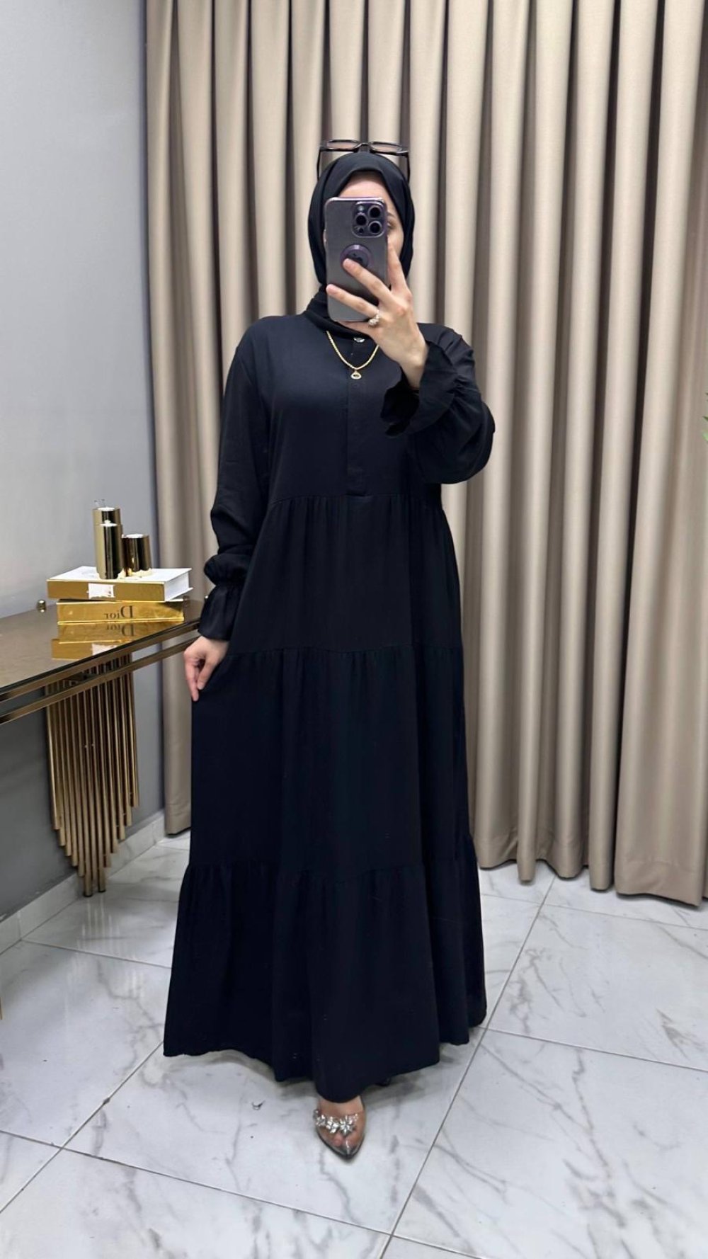 İlayda Elbise Haki — Siyah