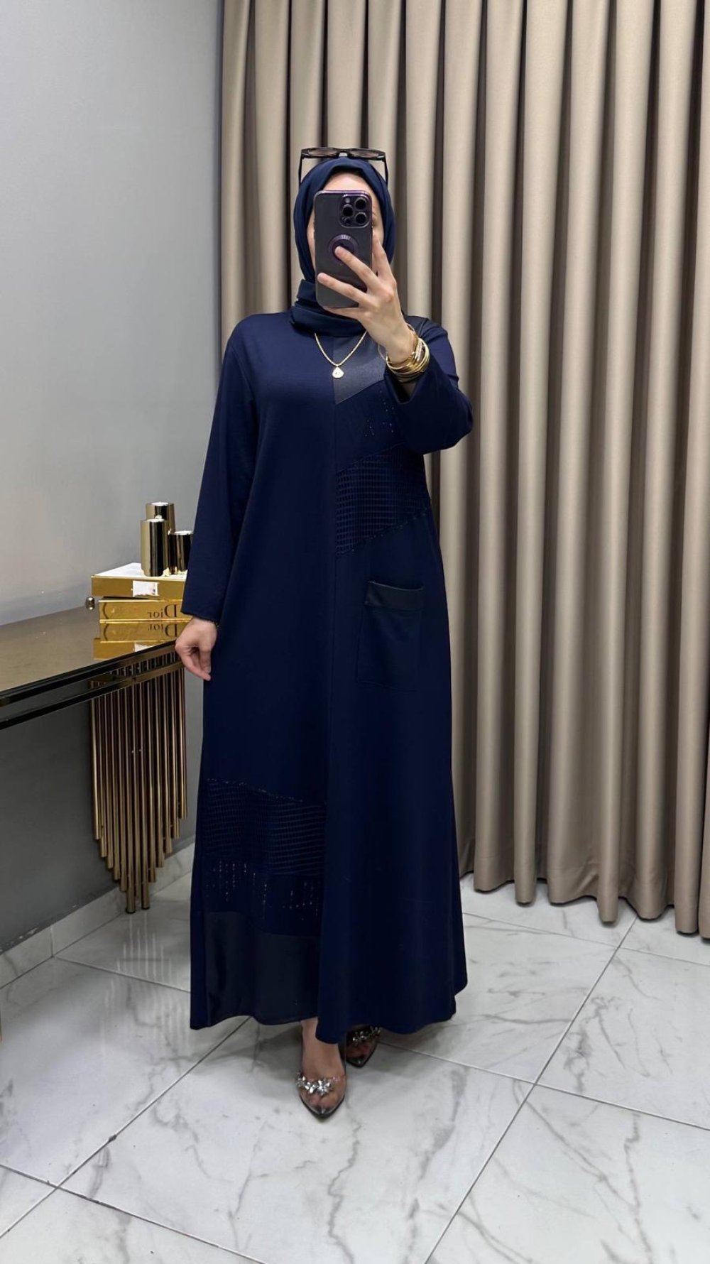 Gülşen Abiye Elbise Lacivert — Lacivert