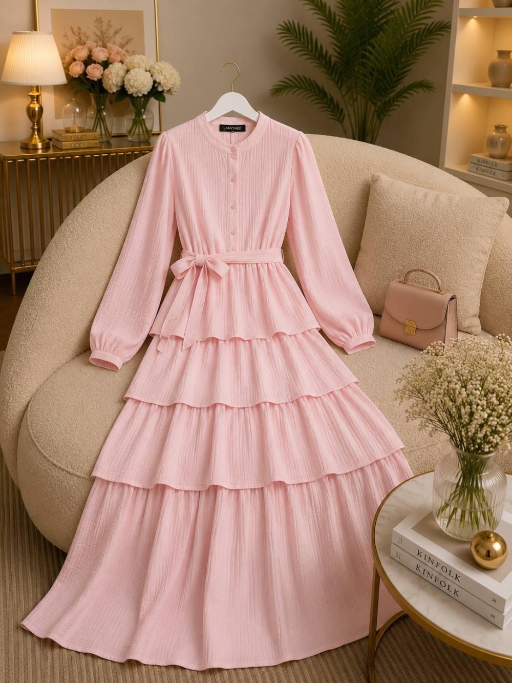 Katkat Elbise Pembe — Pembe