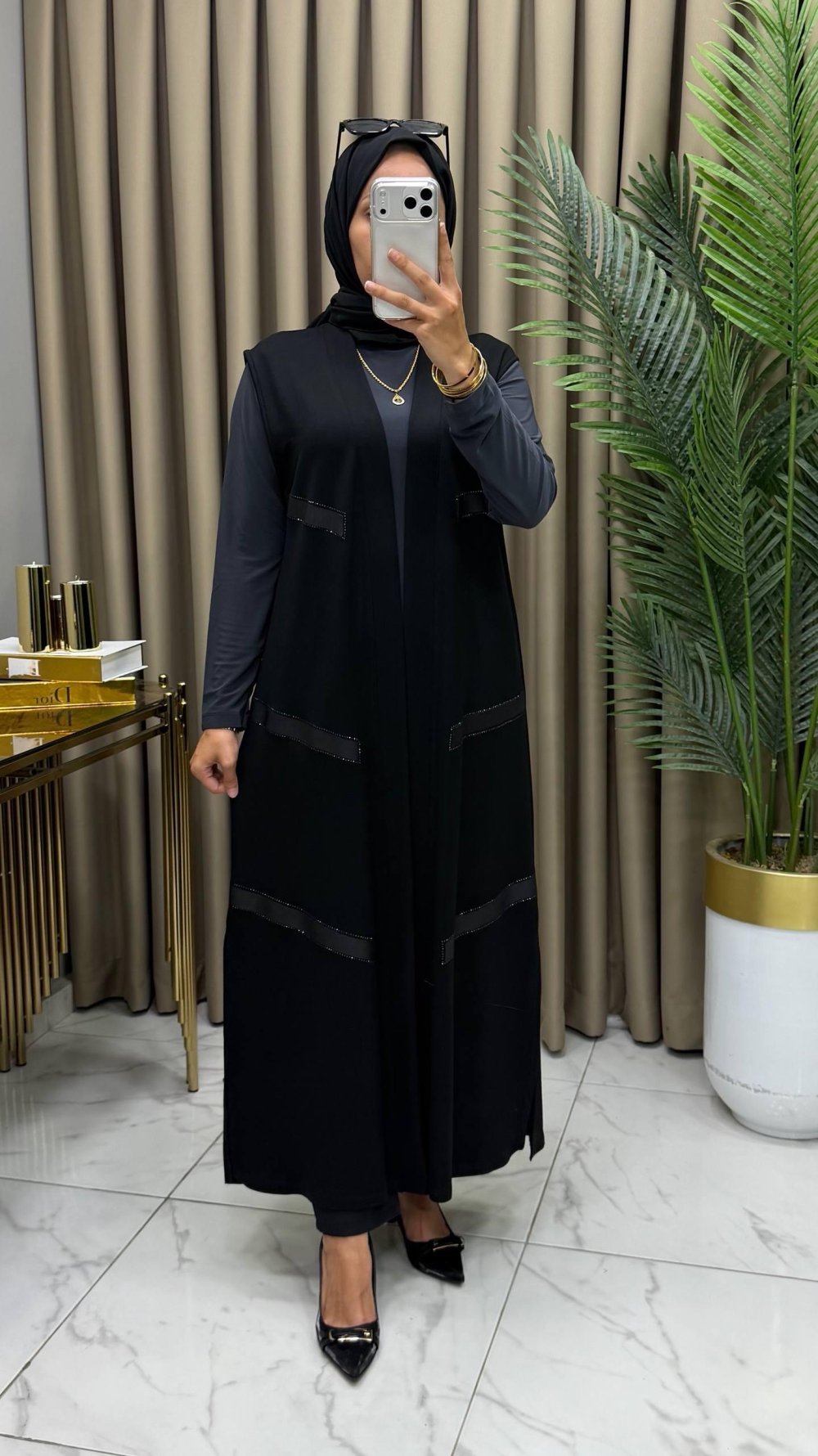 Şeyma Uzun Yelek Siyah — Siyah